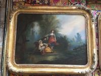 Fragonard dans le gout de Fragonard   huile sur toile.JPG